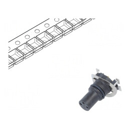Conector M8 Mamă 3PIN Vertical PCB 3A 60V | Electronic-mag.ro | Componente Electronice