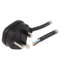 Cablu Alimentare 1,8m 3x1mm2 Negru 13A | Electronic-mag.ro | Componente Electronice