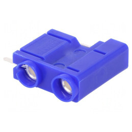Soclu Banană 4mm Albastru 10A 250VDC PCB | Electronic-mag.ro | Componente Electronice