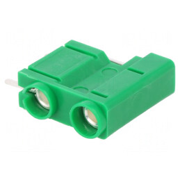 Soclu Banană 4mm Verde PCB Izolat 10A 250VDC | Electronic-mag.ro | Componente Electronice