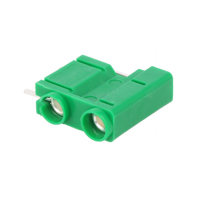 Soclu Banană 4mm Verde PCB Izolat 10A 250VDC | Electronic-mag.ro | Componente Electronice