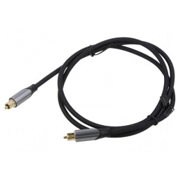 Cablu Toslink 1m Placat Aur Negru | Electronic-mag.ro | Componente Electronice