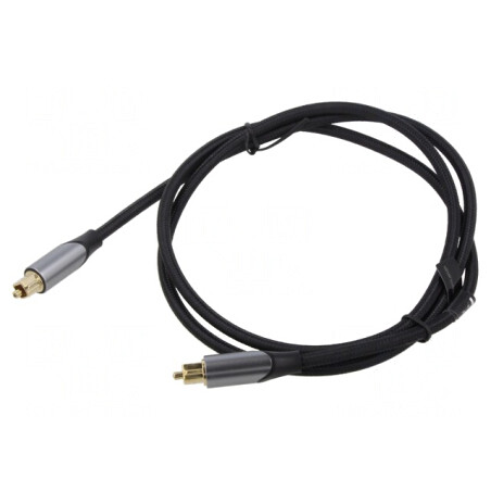 Cablu Toslink 1m Placat Aur Negru | Electronic-mag.ro | Componente Electronice