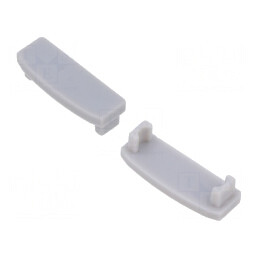 Obturator Argintiu pentru Profil LED - Set 10 Buc. | Electronic-mag.ro | Componente Electronice