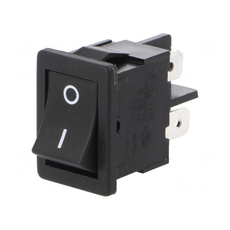 Întrerupător Basculant ON-OFF 4A/250VAC Negru IP40 | Electronic-mag.ro | Componente Electronice