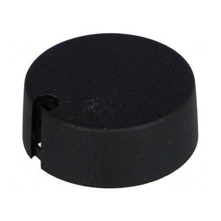 Buton rotativ negru cu indicator 4mm Ø40x16mm | Electronic-mag.ro | Componente Electronice