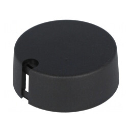 Buton rotativ plastic negru 6mm 40x16mm