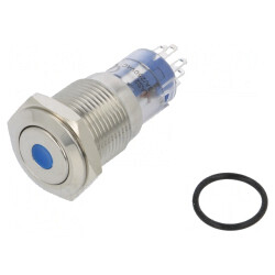 Comutator Anti-vandalism DPDT 3A 250VAC IP67 ON-(ON) 12VDC | Electronic-mag.ro | Componente Electronice
