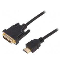 Cablu HDMI 1.4 la DVI-D 2m Negru | Electronic-mag.ro | Componente Electronice