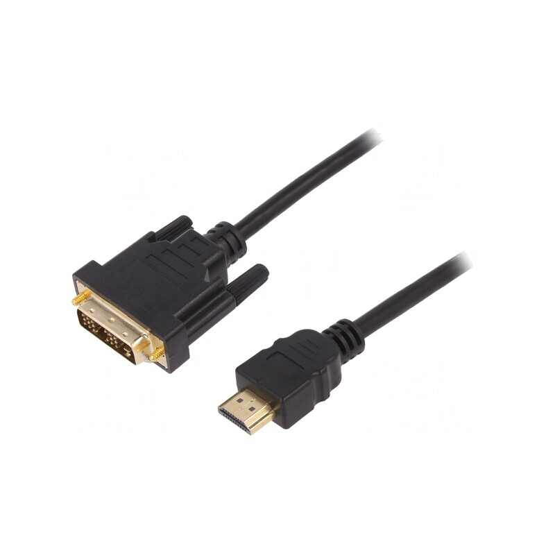 Cablu HDMI 1.4 la DVI-D 2m Negru | Electronic-mag.ro | Componente Electronice