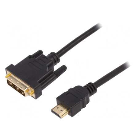 Cablu HDMI 1.4 la DVI-D 2m Negru | Electronic-mag.ro | Componente Electronice