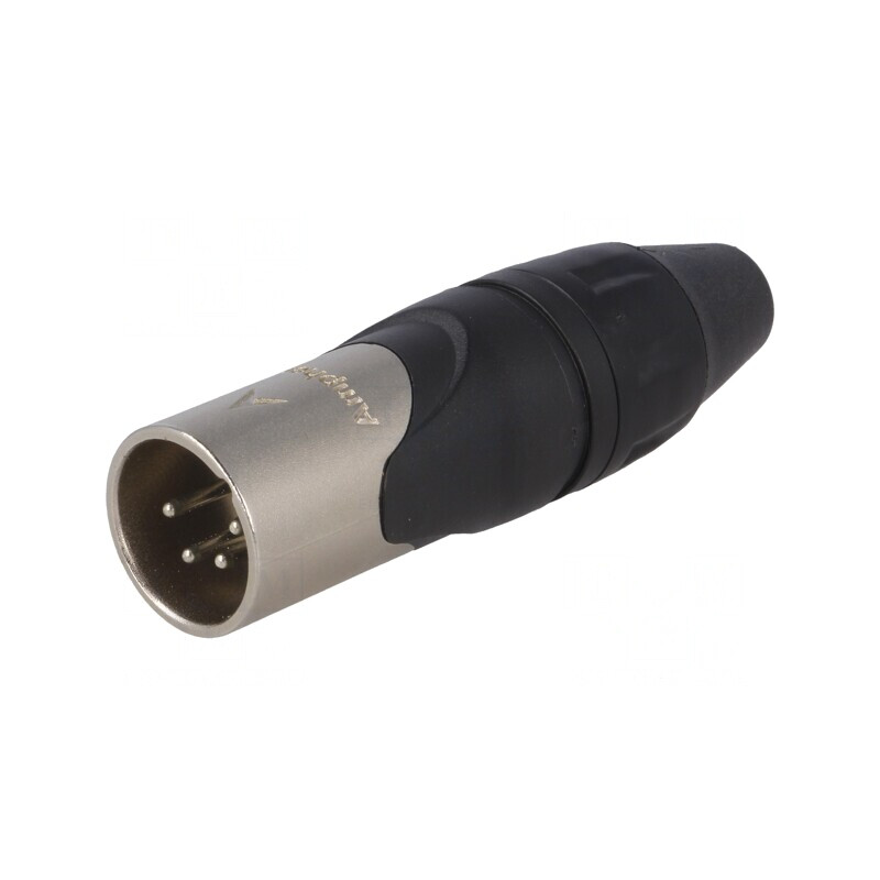 Mufă XLR 4-PIN Tată Dreptă pe Cablu | Electronic-mag.ro | Componente Electronice