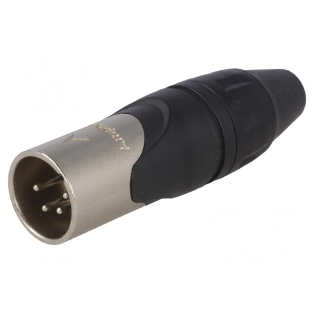 Mufă XLR 4-PIN Tată Dreptă pe Cablu | Electronic-mag.ro | Componente Electronice