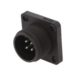 Conector circular soclu IP67 4 pini argintat tată | Electronic-mag.ro | Componente Electronice