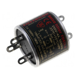 Filtru Anti-Interferențe Alimentare 100nF 2,2nF 0,5mH | Electronic-mag.ro | Componente Electronice