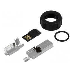 Mufă USB B Mini IP67 pentru Lipire și Turnare | Electronic-mag.ro | Componente Electronice