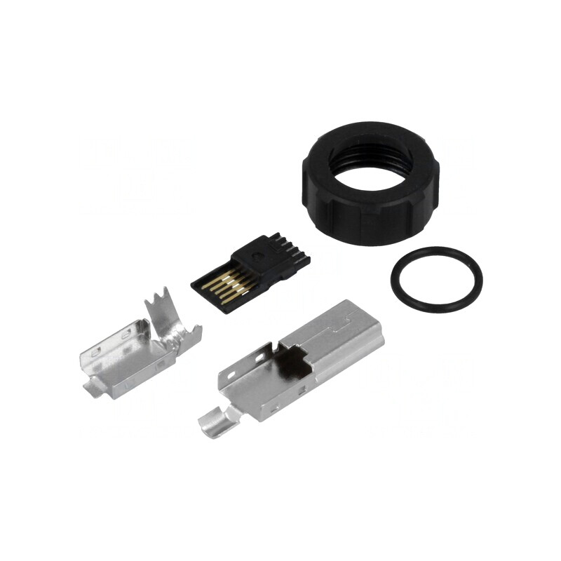 Mufă USB B Mini IP67 pentru Lipire și Turnare | Electronic-mag.ro | Componente Electronice