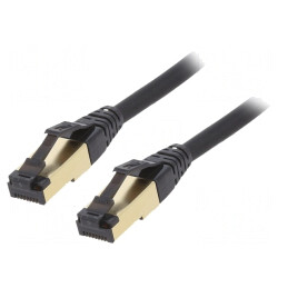 Patch cord S/FTP Cat 8 LSZH negru 1,5m | Electronic-mag.ro | Componente Electronice