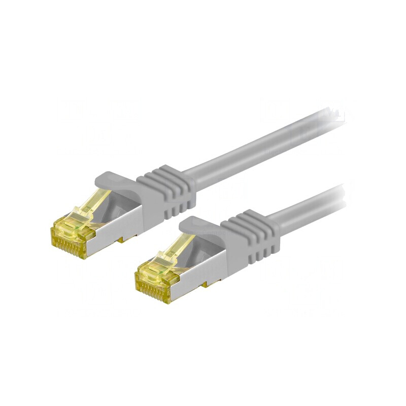 Patch cord S/FTP CAT6a LSZH Gri 3m | Electronic-mag.ro | Componente Electronice