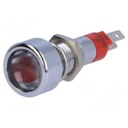Lampă de control LED roșie 24-28V Ø8,2mm