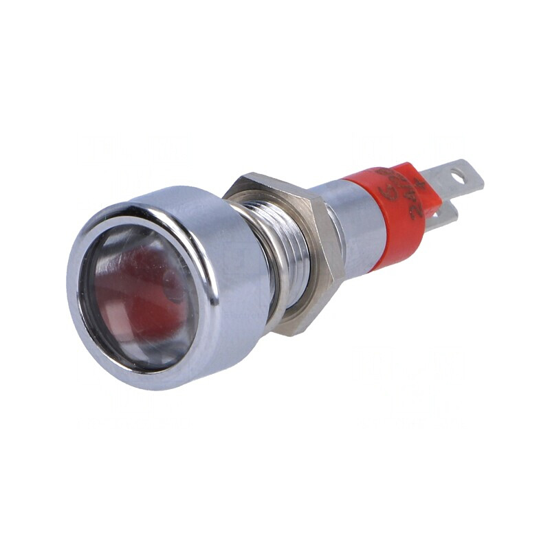 Lampă de control LED roșie 24-28V Ø8,2mm | Electronic-mag.ro | Componente Electronice Lampă de control LED roșie 24-28V Ø8,2mm | Electronic-mag.ro | Componente Electronice