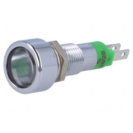 Lampă LED de Control Verde 24-28V Ø8,2mm | Electronic-mag.ro | Componente Electronice