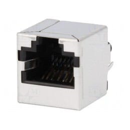 Soclu RJ45 Cat6 Ecranat 8p8c PCB THT | Electronic-mag.ro | Componente Electronice