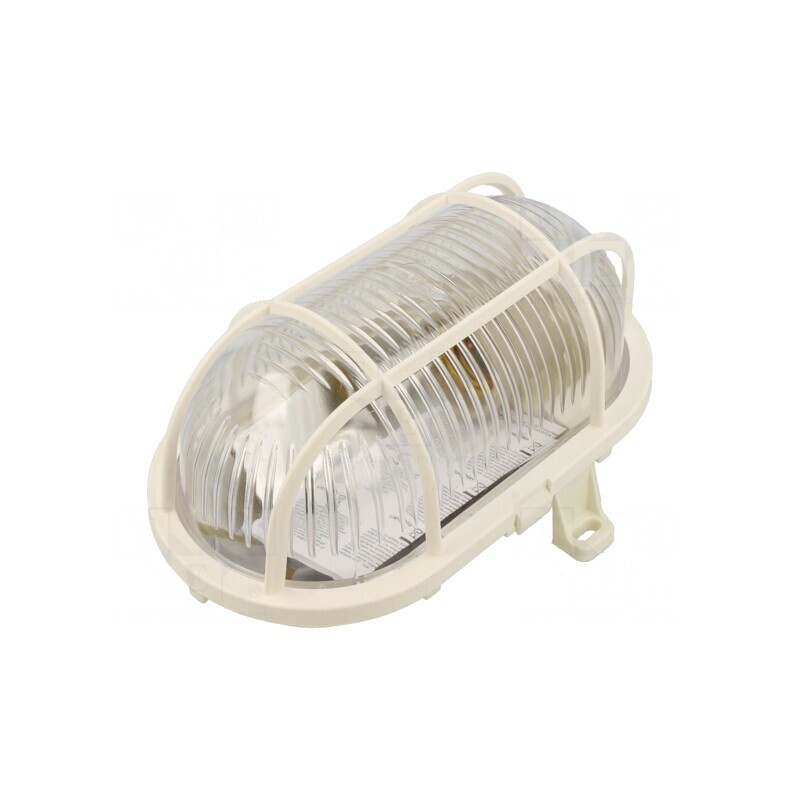Lampă de Exterior Ovală E27 IP44 Policarbonat | Electronic-mag.ro | Componente Electronice