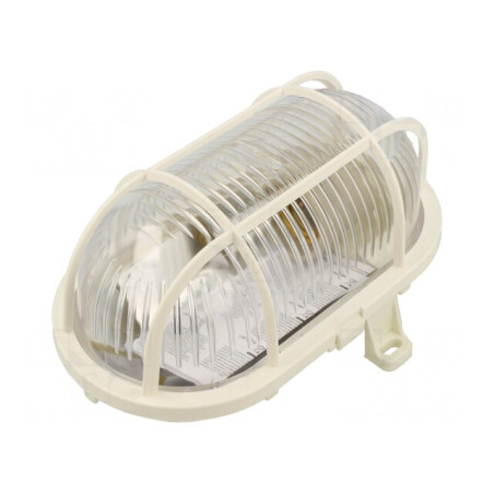 Lampă de Exterior Ovală E27 IP44 Policarbonat | Electronic-mag.ro | Componente Electronice