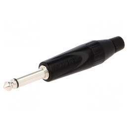 Mufă Jack 6.3mm Mono Drept pe Cablu Lipire | Electronic-mag.ro | Componente Electronice