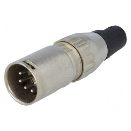 Mufă XLR 5-Pin Tată Drept pentru Cablu | Electronic-mag.ro | Componente Electronice