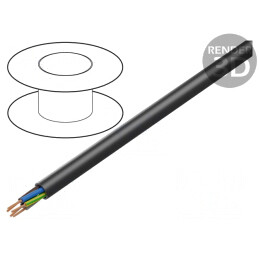 Cablu Electric Negru 5x1.5mm 450V/750V | Electronic-mag.ro | Componente Electronice