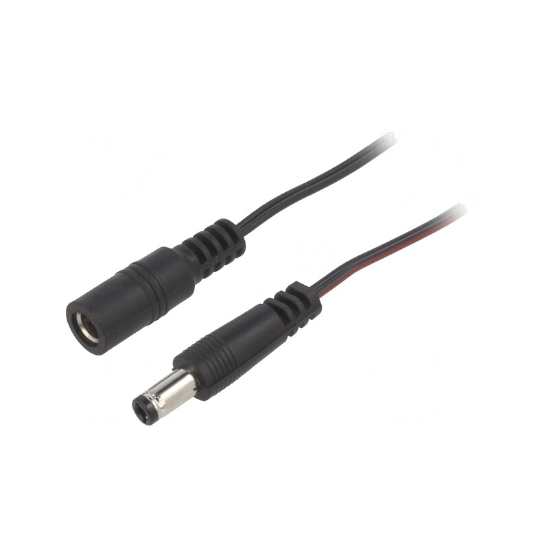 Cablu DC 5,5/2,5 mm Negru 2x0,35mm2 Mufă și Soclu Drept | Electronic-mag.ro | Componente Electronice Cablu DC 5,5/2,5 mm Negru 2x0,35mm2 Mufă și Soclu Drept | Electronic-mag.ro | Componente Electronice