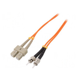 Patch Cord Fibra Optica OM2 SC/UPC-ST/UPC 3m Portocaliu | Electronic-mag.ro | Componente Electronice