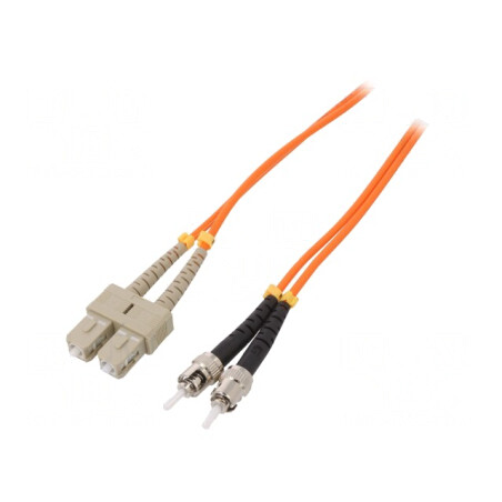 Patch Cord Fibra Optica OM2 SC/UPC-ST/UPC 3m Portocaliu | Electronic-mag.ro | Componente Electronice