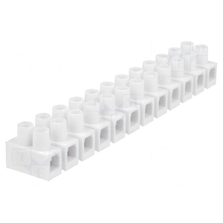 Regletă Conexiuni Terminal cu Șurub Albă 6mm2 400V 41A | Electronic-mag.ro | Componente Electronice