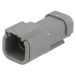 Conector cablu-cablu DTM tată 4 PIN gri IP68 | Electronic-mag.ro | Componente Electronice