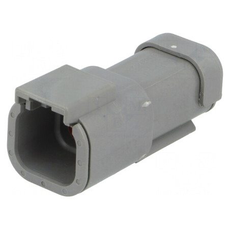 Conector cablu-cablu DTM tată 4 PIN gri IP68 | Electronic-mag.ro | Componente Electronice