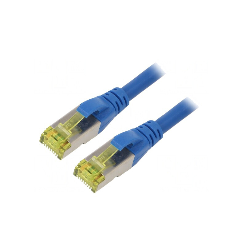 Patch Cord S/FTP Cat6a LSZH Albastru 3m | Electronic-mag.ro | Componente Electronice