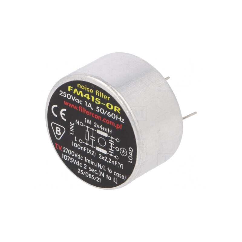 Filtru Anti-Interferențe 250VAC 100nF 2.2nF 4mH THT | Electronic-mag.ro | Componente Electronice