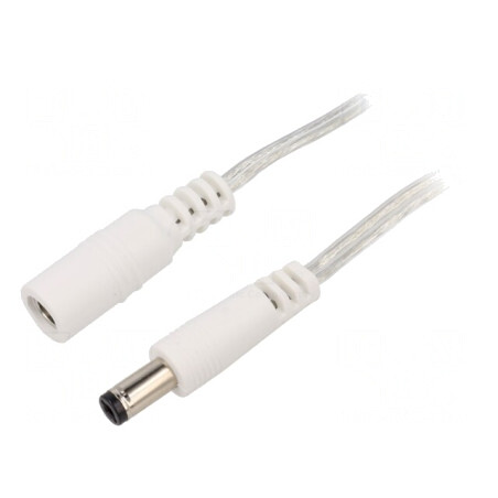 Cablu Alimentare DC 5,5/2,1 Mufă-Soclu 1m | Electronic-mag.ro | Componente Electronice