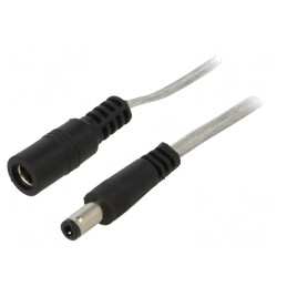Cablu DC 5,5/2,5 Mufă-Soclu 1m
