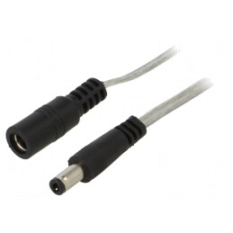 Cablu DC 5,5/2,5 Mufă-Soclu 1m | Electronic-mag.ro | Componente Electronice