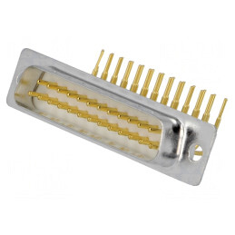 Conector D-Sub 25-Pin Soclu Tată PCB 90° THT | Electronic-mag.ro | Componente Electronice