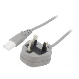 Cablu Alimentare 2x0.75mm² 3m Gri 3A | Electronic-mag.ro | Componente Electronice