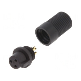 Conector circular 719 60V 3 PIN mufă mamă pentru cablu 3A | Electronic-mag.ro | Componente Electronice