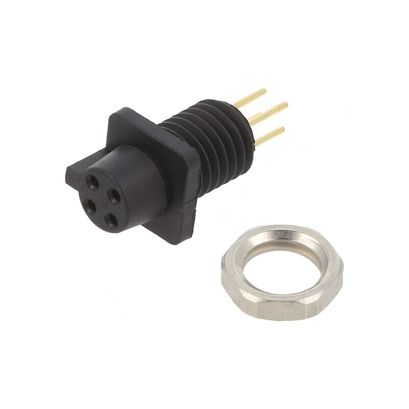 Conector Circular 60V 4-Pin Soclu Mamă THT 3A IP40 | Electronic-mag.ro | Componente Electronice