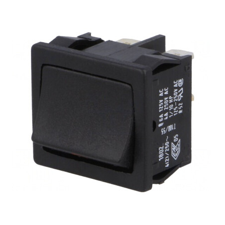 Comutator Basculant Negru DPST 4A 250V IP40 | Electronic-mag.ro | Componente Electronice