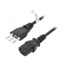 Cablu Alimentare Negru 1.8m IEC C13 10A | Electronic-mag.ro | Componente Electronice
