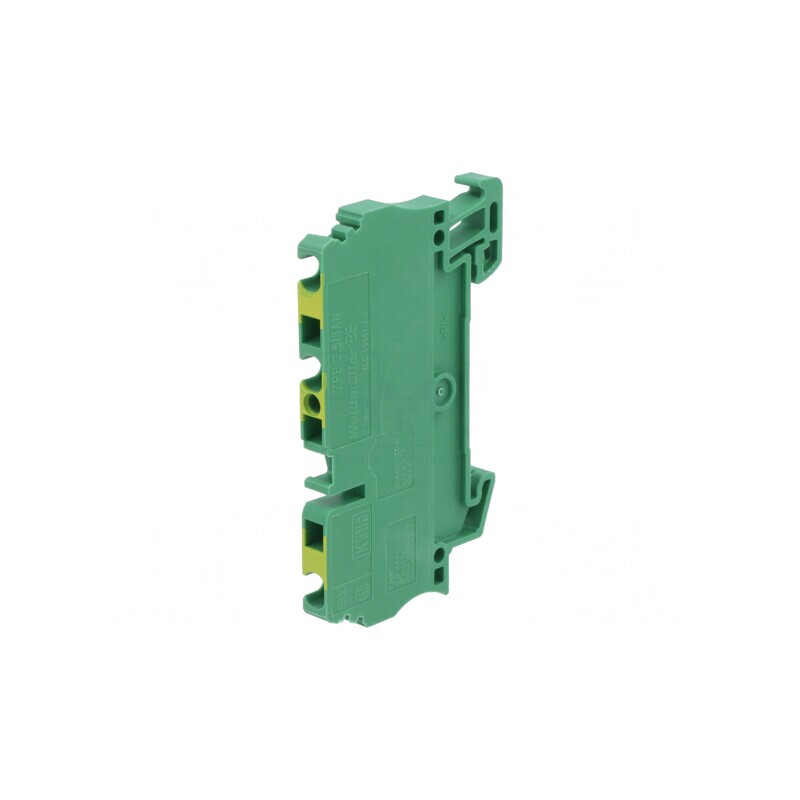 Conector Șine 2.5mm² 3 Pini Galben-Verde | Electronic-mag.ro | Componente Electronice